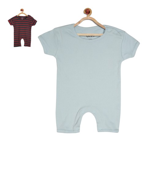 

GKIDZ Kids Unisex Pack of 2 Rompers, Blue