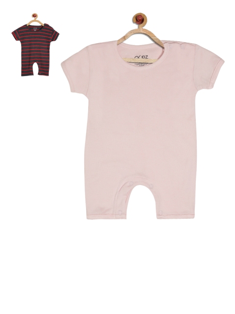 

GKIDZ Kids Unisex Pack of 2 Rompers, Pink