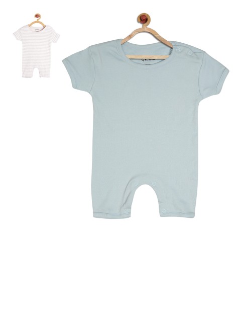 

GKIDZ Kids Unisex Pack of 2 Rompers, Blue