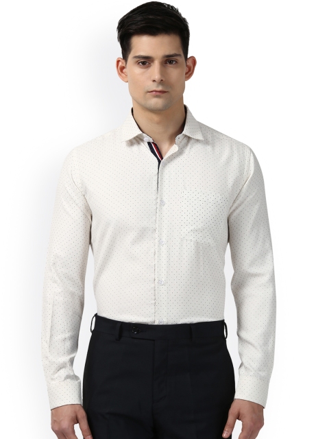 

Next Look Men White Slim Fit Printed Formal Shirt