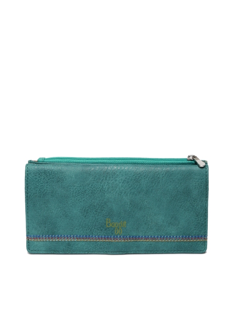 

Baggit Women Teal Blue Solid Two Fold Wallet
