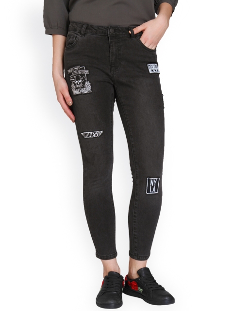 

ONLY Women Black Regular Fit Mid-Rise Clean Look Stretchable Jeans