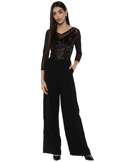 

Kazo Black Printed Basic Jumpsuit