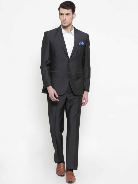 

Park Avenue Men Grey Woven Slim Fit Single-Breasted Party Suit