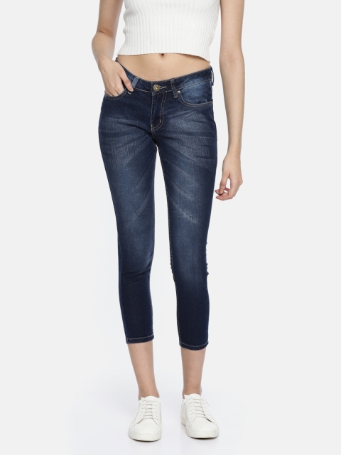 

People Women Blue Slim Fit Mid-Rise Clean Look Stretchable Jeans