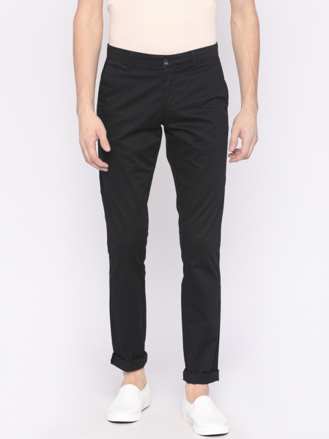 

Parx Men Black Slim Fit Solid Regular Trousers