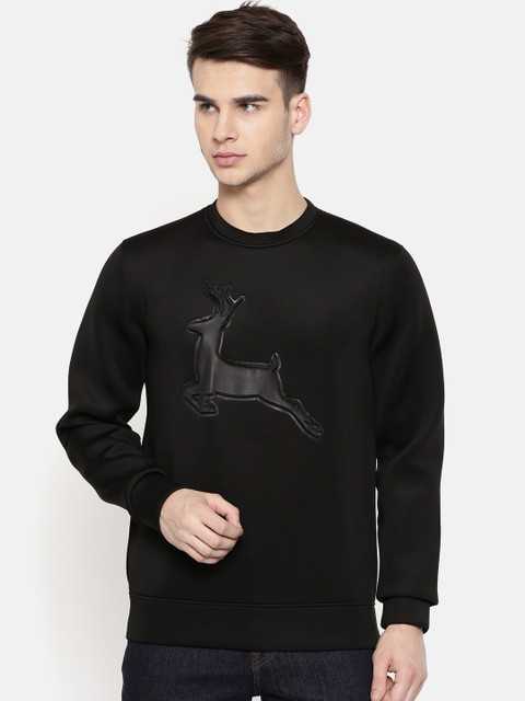 

Parx Men Black Solid Sweatshirt
