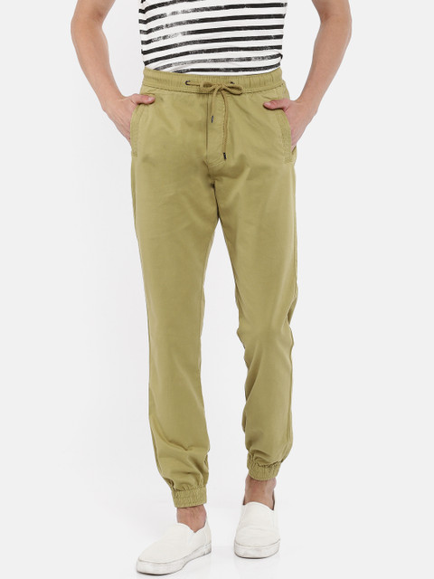 

Nature Casuals Men Beige Solid Regular Fit Joggers
