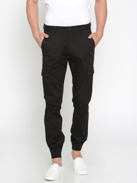 

Nature Casuals Men Black Regular Fit Solid Cargos