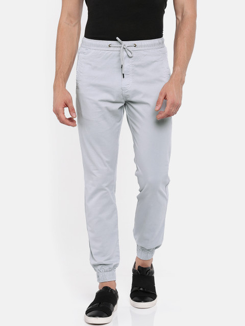 

Nature Casuals Men Blue Solid Regular Fit Joggers, Grey