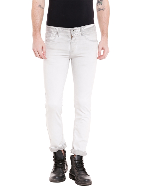 

Killer Men Grey & Off-White Regular Fit Mid-Rise Clean Look Jeans