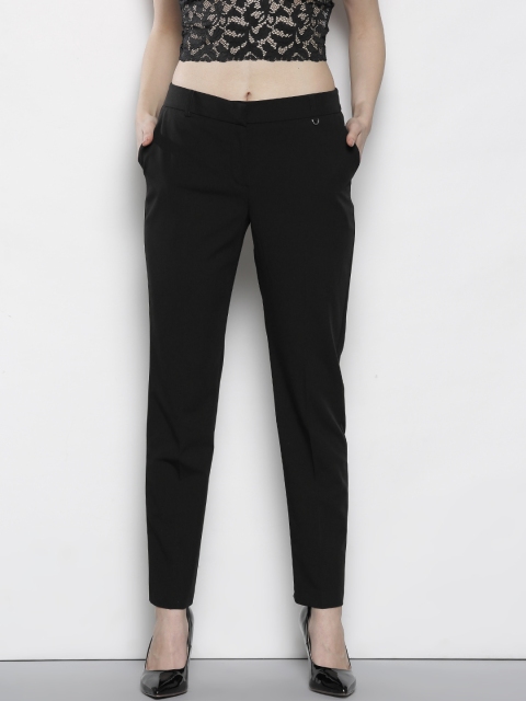 

DOROTHY PERKINS Women Black Slim Fit Solid Casual Trousers