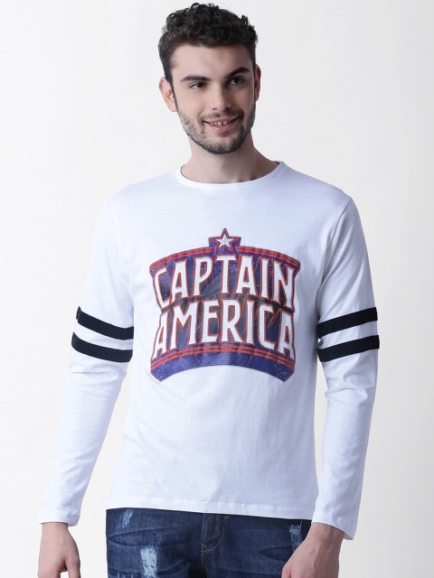 

SayItLoud Men White Printed Round Neck T-shirt