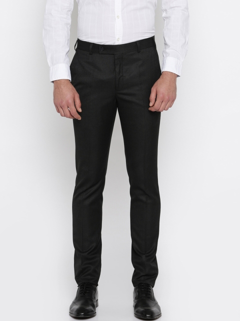 

Parx Men Black Slim Fit Solid Regular Trousers