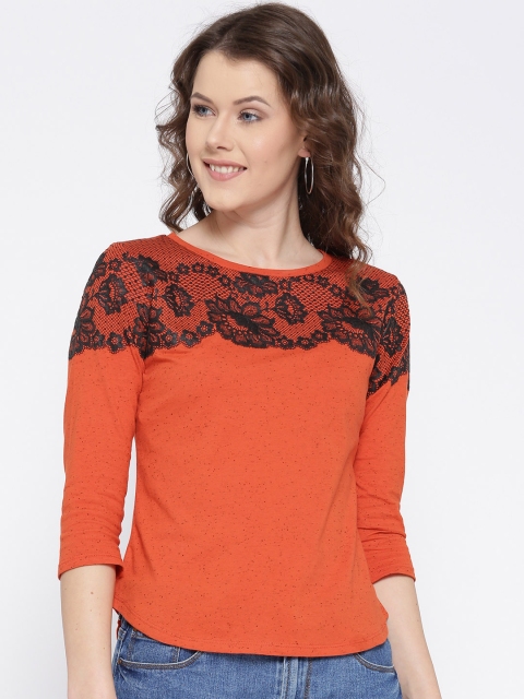 

Madame Women Orange Printed Top