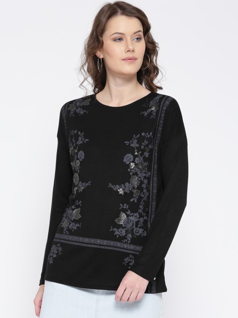 

Madame Women Black Printed Top