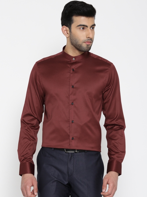 

Blackberrys Men Maroon Slim Fit Solid Party Shirt