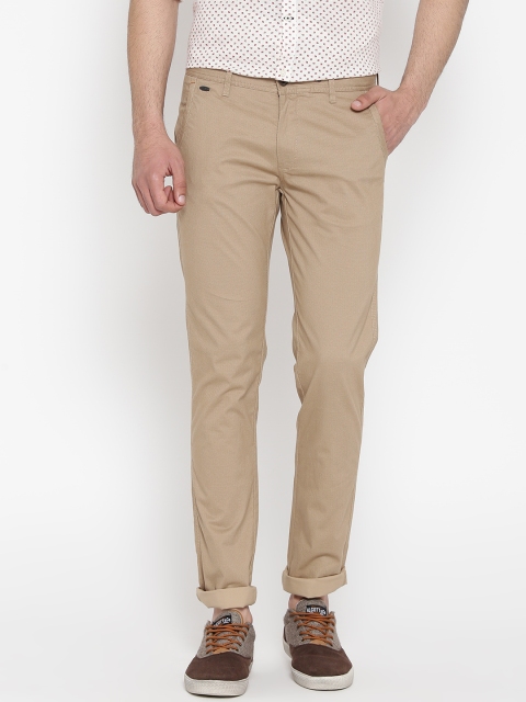 

Blackberrys Men Beige Printed Trousers