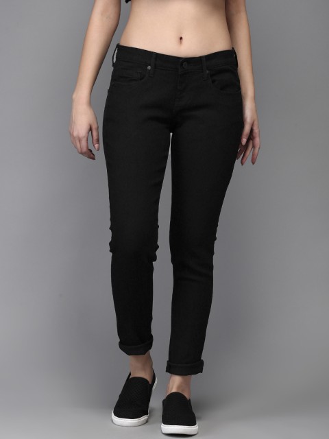 

Moda Rapido Women Black Skinny Fit Mid-Rise Clean Look Stretchable Jeans