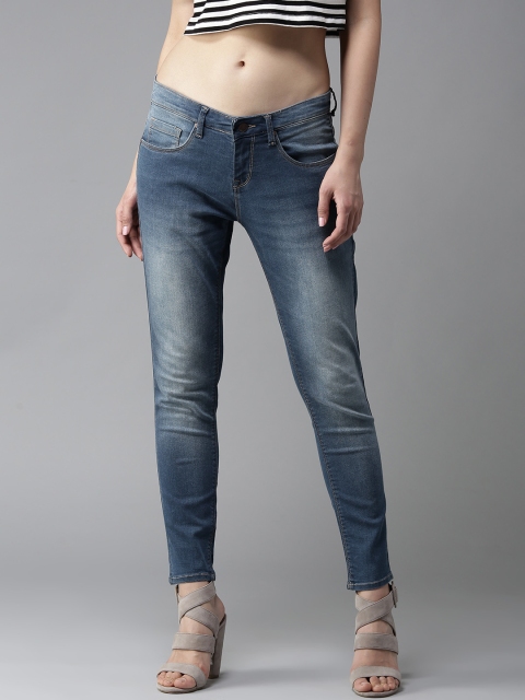 

HERE&NOW Women Blue Skinny Fit Mid-Rise Clean Look Stretchable Jeans