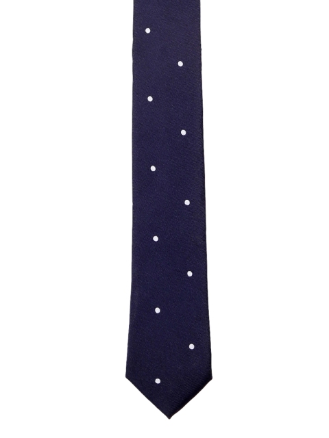 

Blacksmith Navy Blue & White Woven Design Skinny Tie