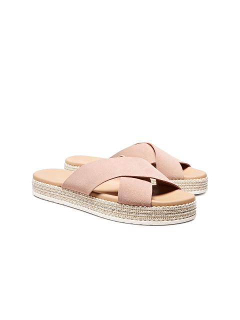 

next Women Pink Leather Comfort Sandals