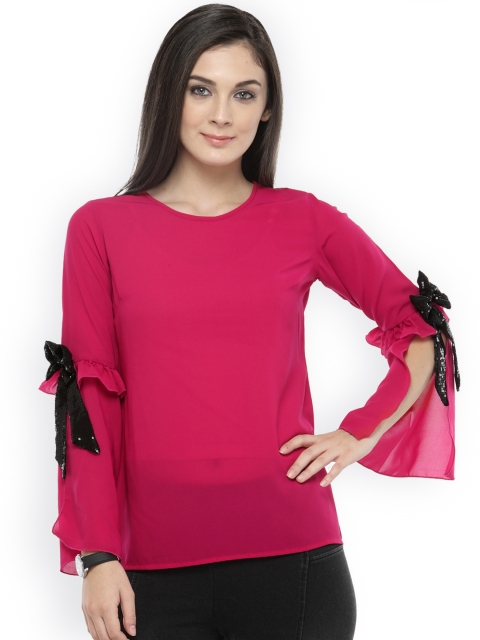 

plusS Women Pink Solid Top