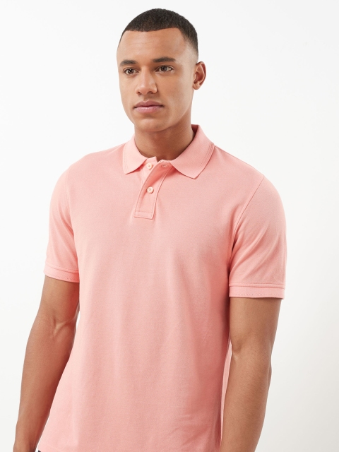 

next Men Coral Solid Polo Collar T-shirt