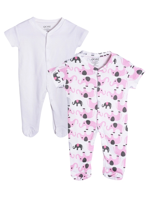 

Gkidz Kids Pack Of 2 Sleepsuits, White