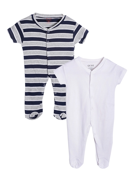 

Gkidz Kids Pack Of 2 Sleepsuits, White