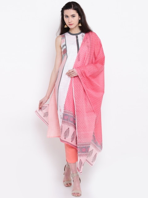 

AURELIA Pink Printed Dupatta