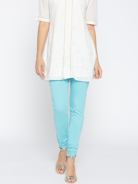 

AURELIA Women Blue Solid Leggings