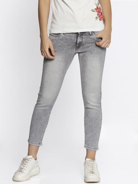 

Pepe Jeans Women Grey Regular Fit Mid-Rise Clean Look Stretchable Jeans