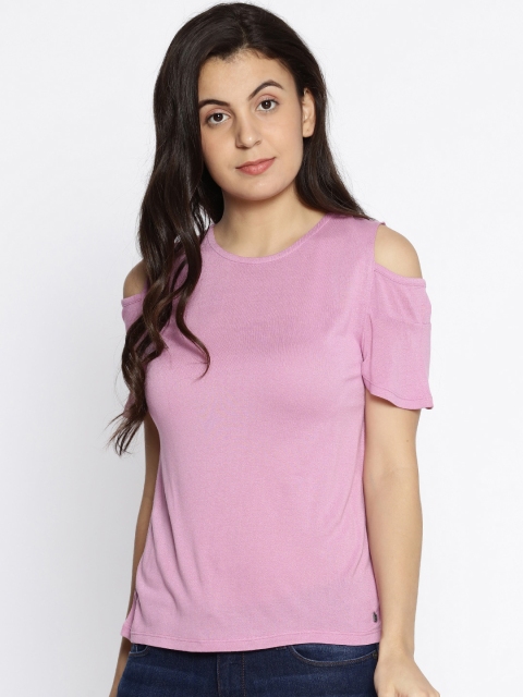 

Pepe Jeans Women Lavender Solid Top