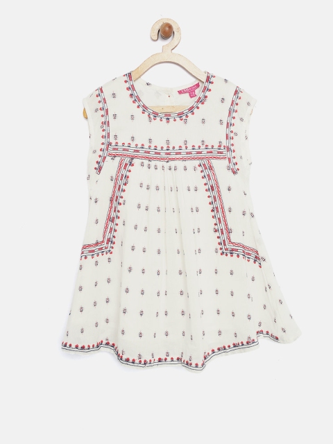 

Biba Girls Off-White Self Design A-Line Top