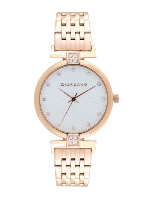 

GIORDANO Women Off-White & Gold-Toned Analogue Watch 2883-33