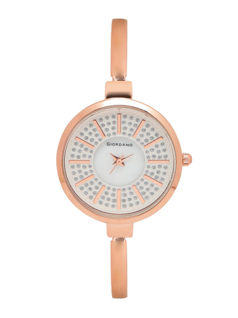 

GIORDANO Women Off-White Embellished Analogue Watch C2036-11
