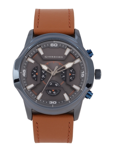 

GIORDANO Men Charcoal Grey Analogue Watch C1013