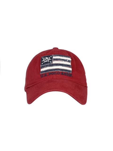 

U.S. Polo Assn. Men Maroon Solid Baseball Cap