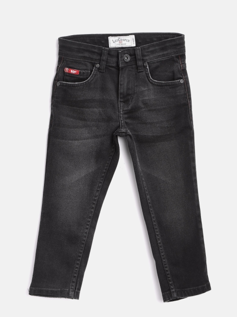 

Lee Cooper Boys Black Slim Fit Mid-Rise Clean Look Stretchable Jeans