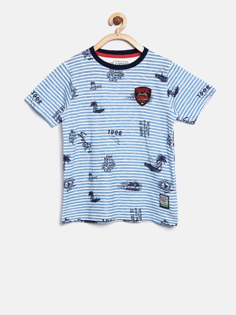 

Lee Cooper Boys Blue Striped Round Neck T-shirt
