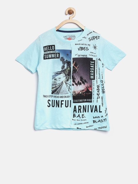 

Lee Cooper Boys Blue Printed Round Neck T-shirt