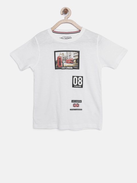 

Lee Cooper Boys White Printed Round Neck T-shirt