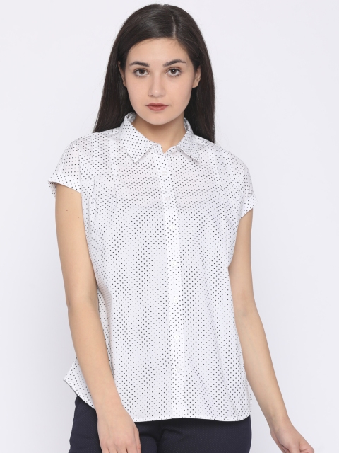 

Annabelle by Pantaloons Women White Classic Regular Fit Printed Casual Shirt