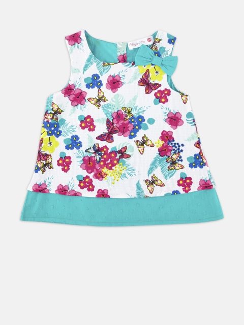 

Chirpie Pie by Pantaloons Girls White Printed Top