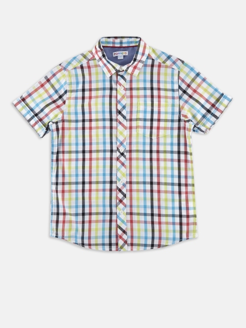 

POPPERS by Pantaloons Boys Multicoloured Regular Fit Checked Casual Shirt, Multi