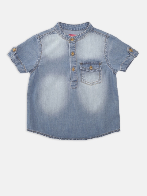 

Chirpie Pie by Pantaloons Boys Blue Classic Regular Fit Solid Casual Denim Shirt