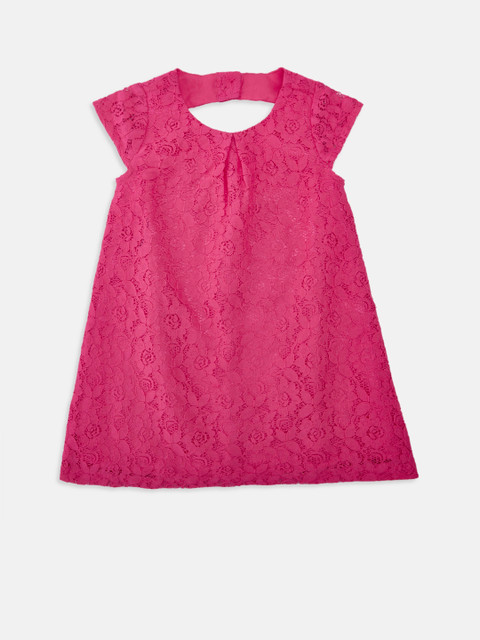 

Chirpie Pie by Pantaloons Girls Pink Lace A-Line Dress