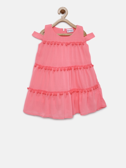 

Peppermint Girls Pink Solid A-Line Dress