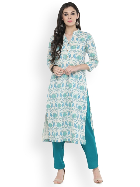 

Varanga Off-White Printed Kurta